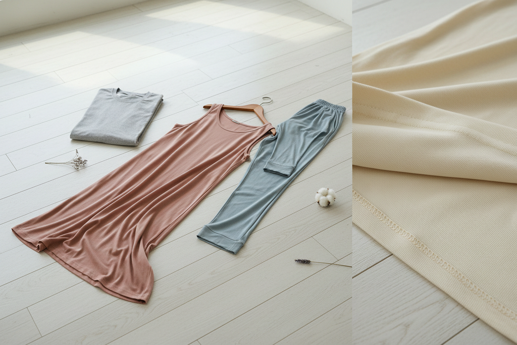 cotton jersey knit Ideal Applications

T-shirts &amp; Tops: The standard choice for comfortable, high-quality basic tees and long-sleeve shirts.

Loungewear: Soft, breathable sleepwear and comfortable home attire.

Casual Dresses: Flowing knit dresses and skirts where drape and movement are key.

Linings: Lightweight, comfortable, and breathable linings for certain structured garments.