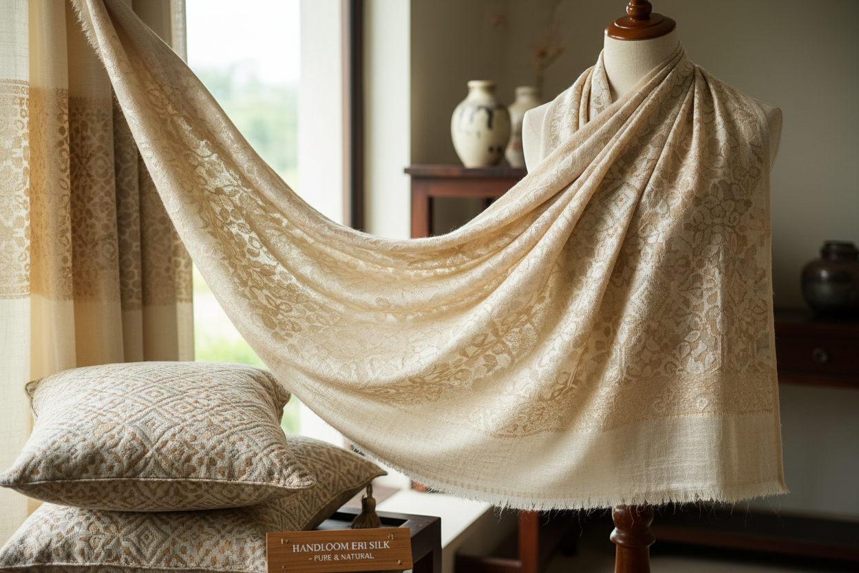 Eri Silk — Handloom Woven Apparel, luxury textiles, interiors