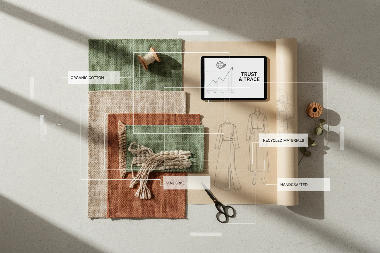 For Brands & Designers
EcoTrace™ gives you the narrative and transparency you need to communicate your values to your audience. Use EcoTrace™ in:
✨ Product launches
✨ Sustainability reports
✨ Marketing campaigns
✨ Digital product narratives