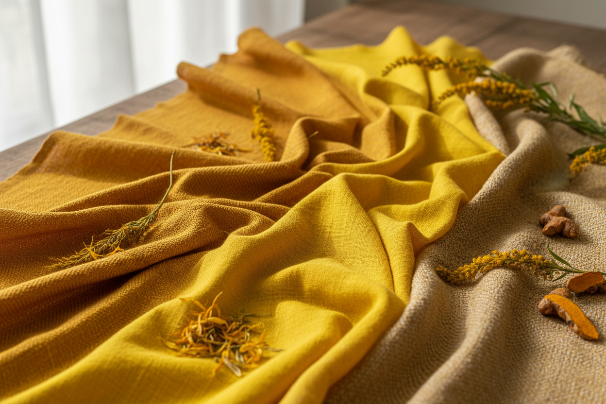 Gold / Yellow sustainble dey fabrics