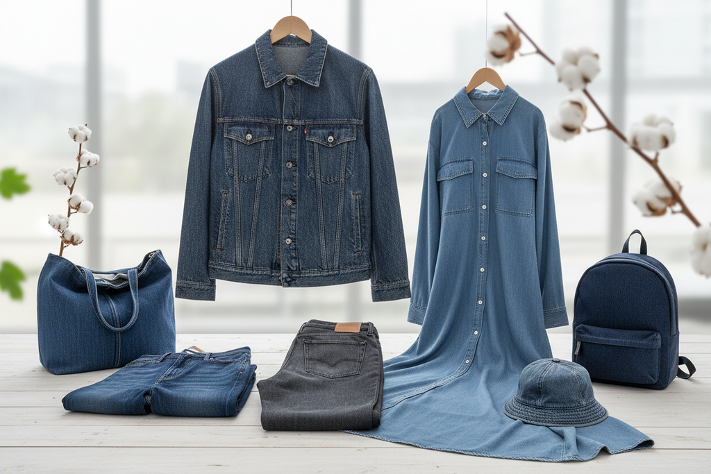 org cotton denim Ideal Applications

Our Organic Cotton Denim is a versatile choice for any brand committed to sustainability and longevity:

Classic Jeans &amp; Trousers: The foundation of any denim line, offering strength, structure, and superior longevity.

Jackets &amp; Outerwear: Perfect for durable denim jackets, vests, and workwear where ruggedness is key.

Shirting &amp; Light Apparel: Lighter weight options provide excellent drape for shirts, dresses, and skirts.

Accessories: Ideal for structured 