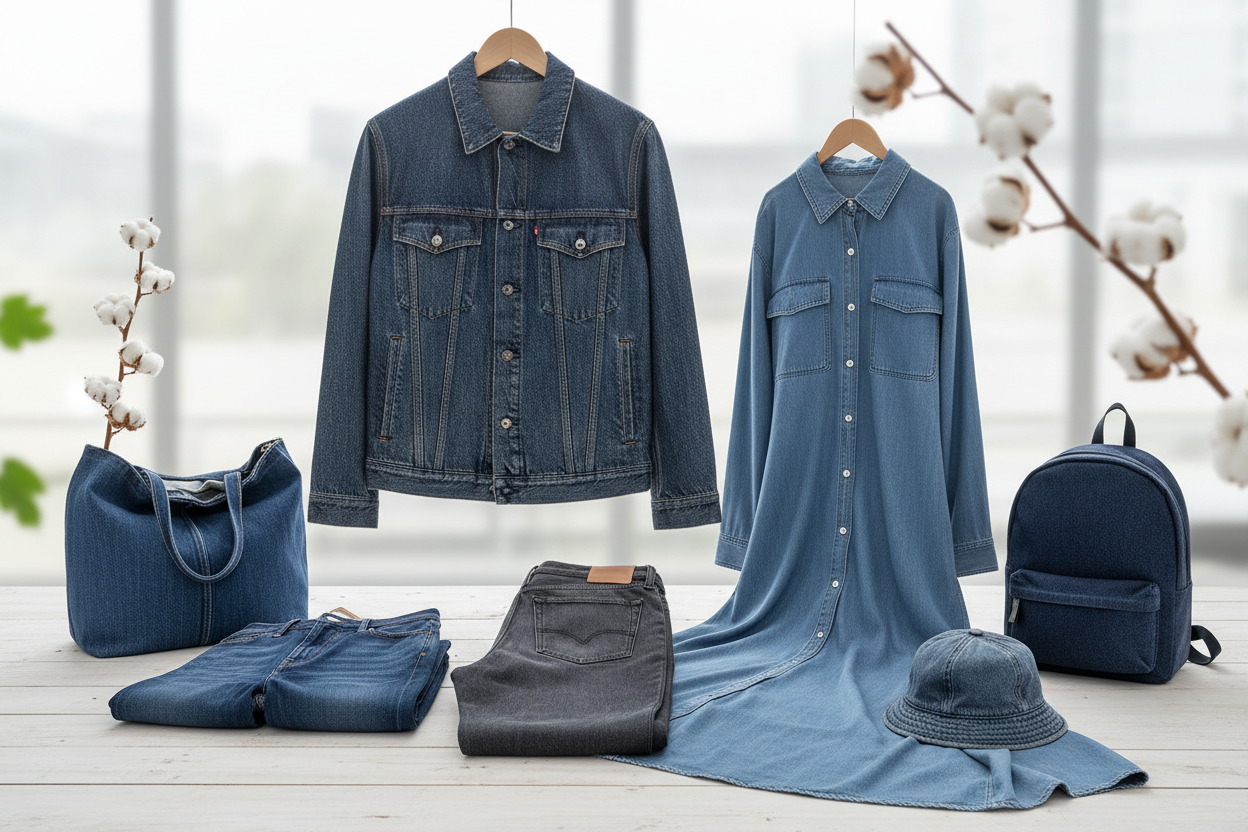 org cotton denim Ideal Applications

Our Organic Cotton Denim is a versatile choice for any brand committed to sustainability and longevity:

Classic Jeans &amp; Trousers: The foundation of any denim line, offering strength, structure, and superior longevity.

Jackets &amp; Outerwear: Perfect for durable denim jackets, vests, and workwear where ruggedness is key.

Shirting &amp; Light Apparel: Lighter weight options provide excellent drape for shirts, dresses, and skirts.

Accessories: Ideal for structured 