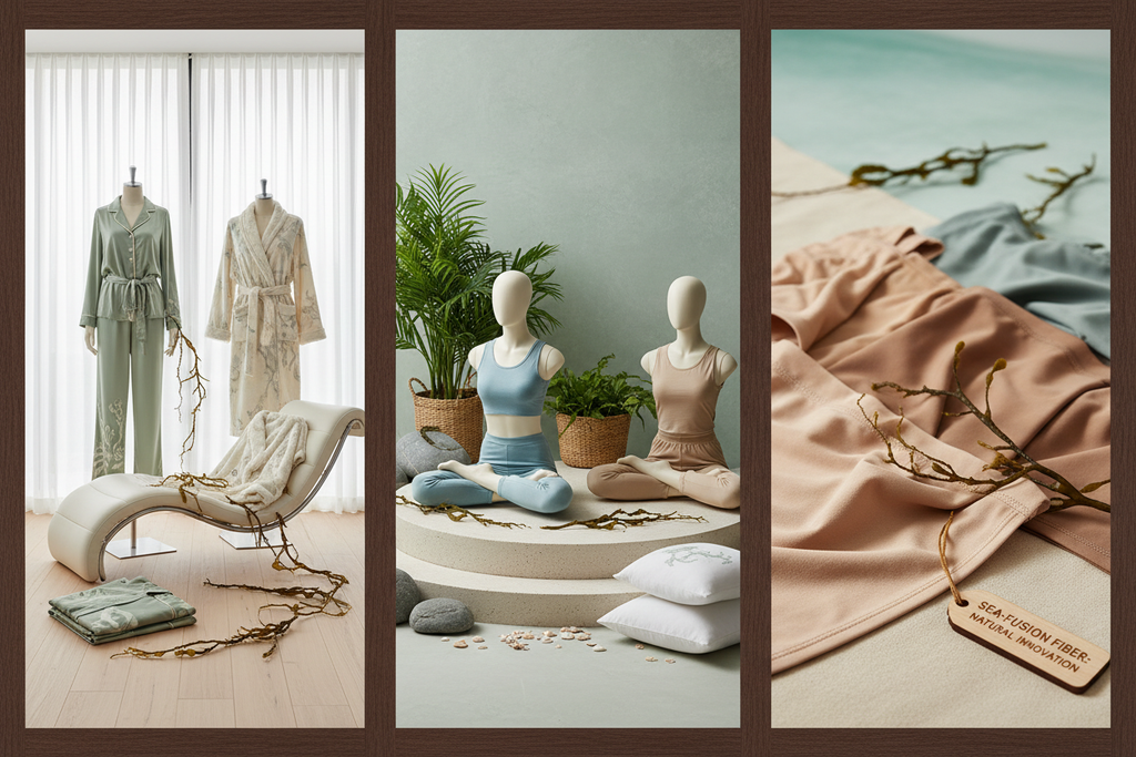 seaweed infused materials Ideal Applications

High-End Loungewear: Luxury pyjamas, robes, and comfortable home apparel.

Wellness Apparel: Clothing designed for yoga, meditation, and post-surgery wear.

Base Layers: Undergarments that offer breathability and skin-contact benefits.